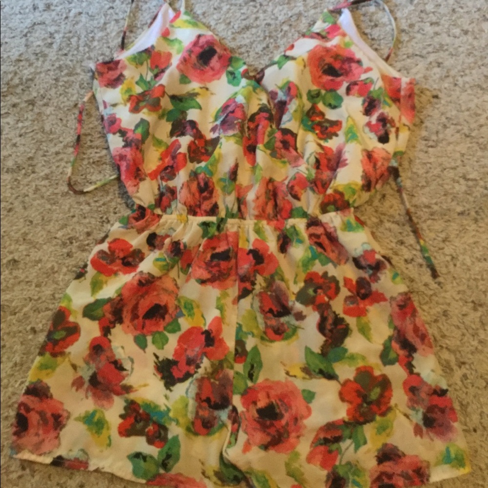 Floral spaghetti strap